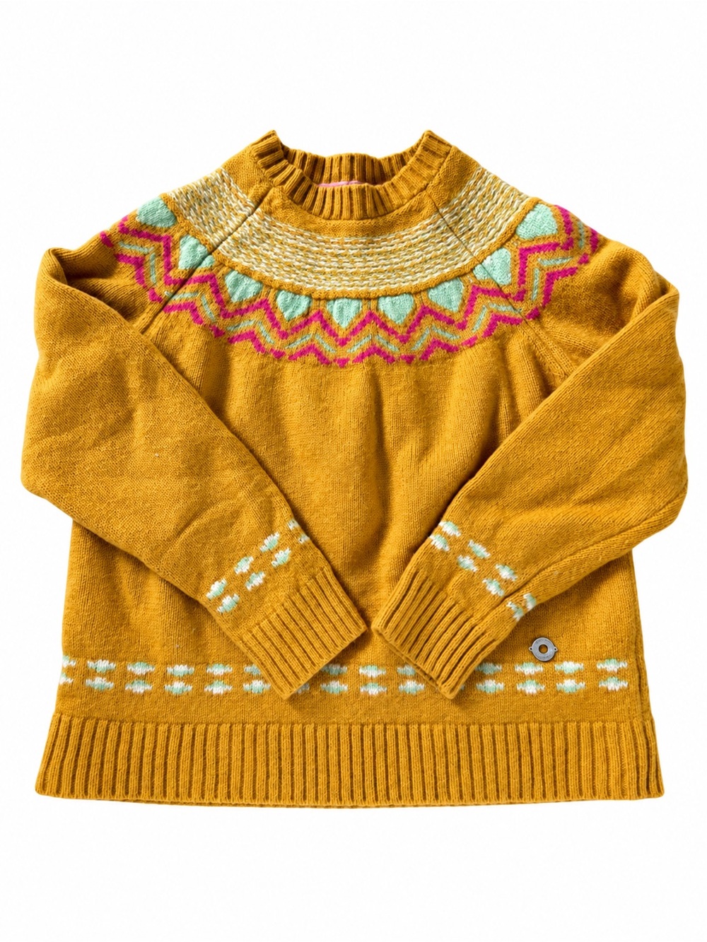 Kari Traa Sundve Sweater Pullover Wool Fair Isle Nordic sz M
